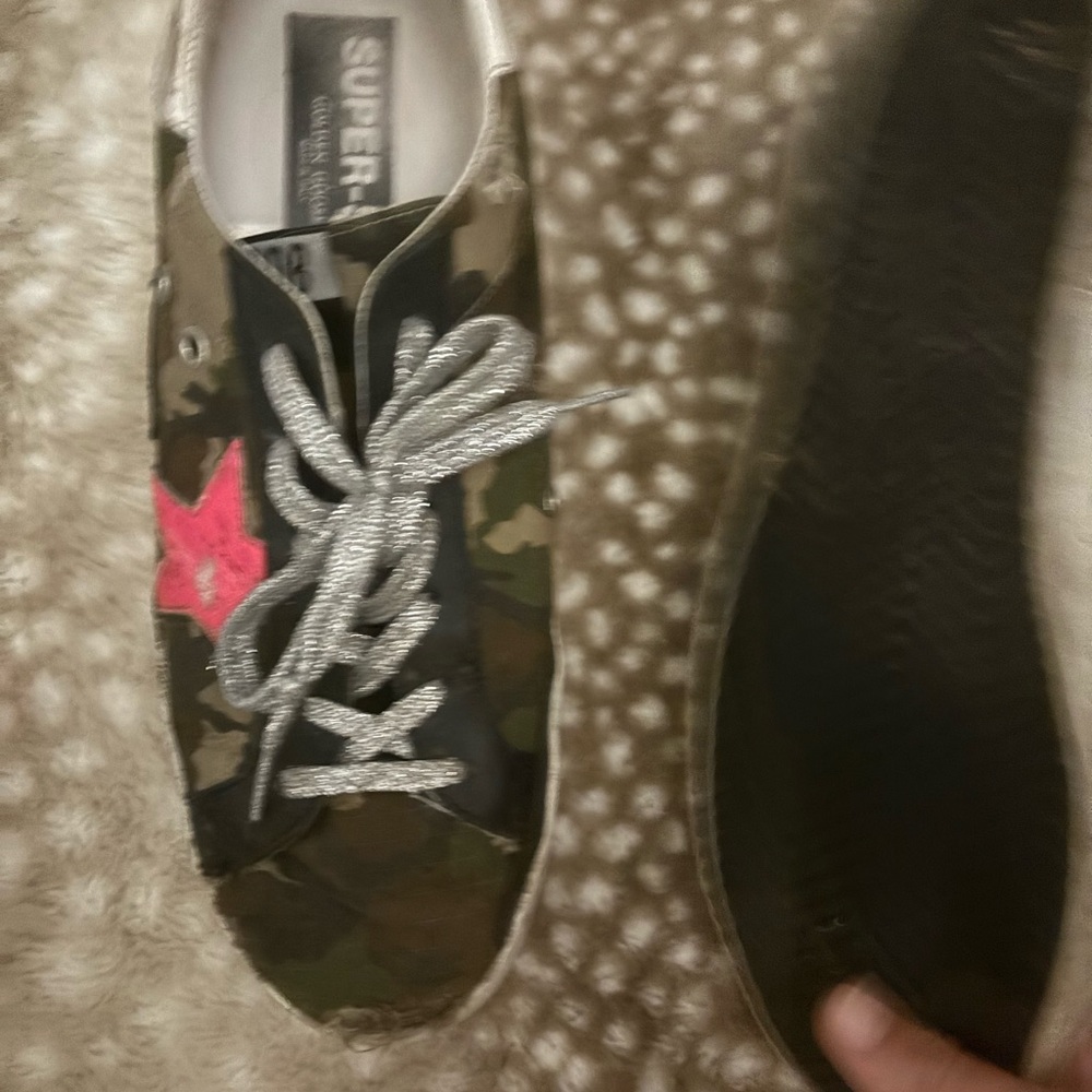 SUPERSTAR SNEAKER IN CAMO RIPSTOP LEATHER WITH PINK STAR - Picture 6 of 6